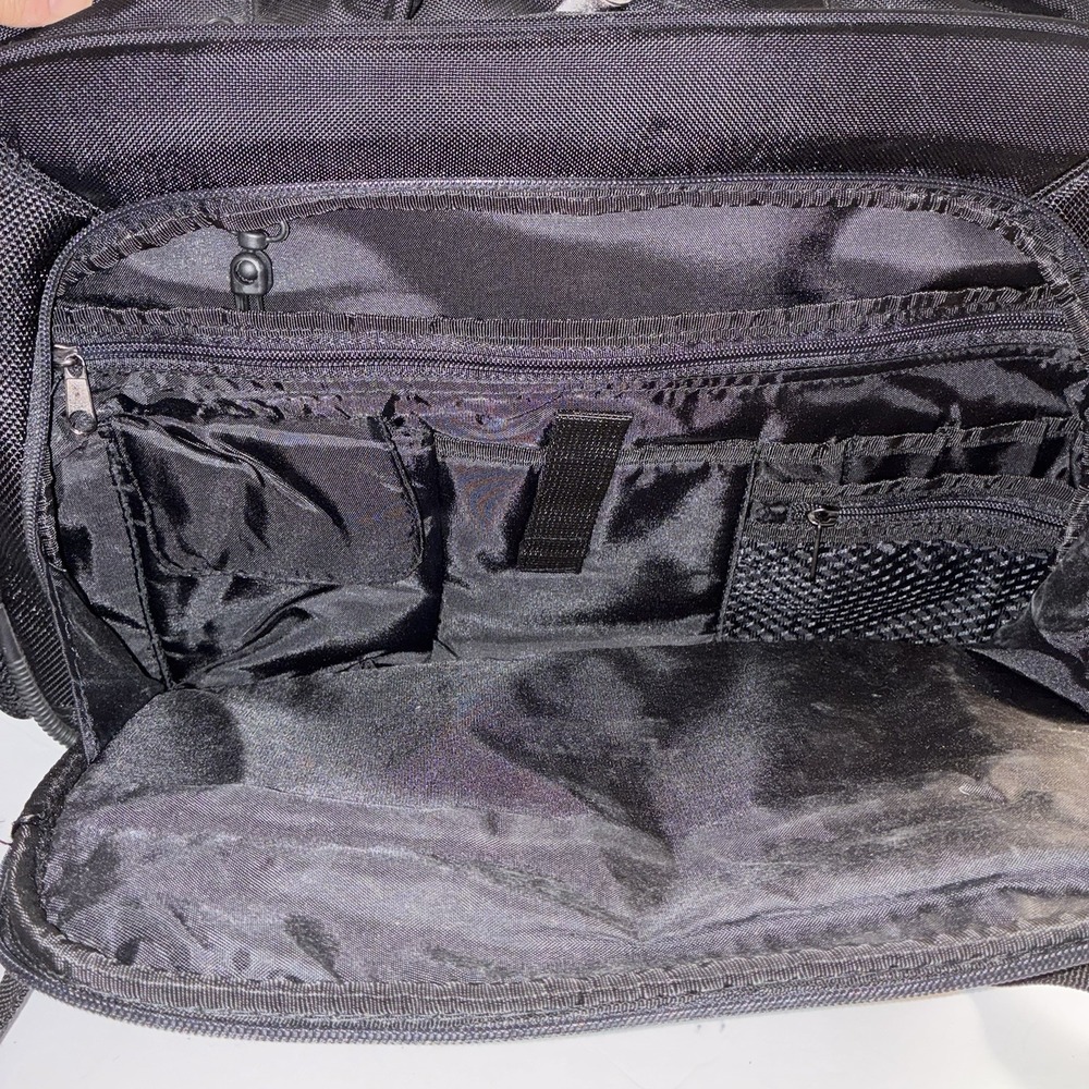 Vintage Black Nylon IBM Laptop Briefcase Messenger Bag - Picture 8 of 14